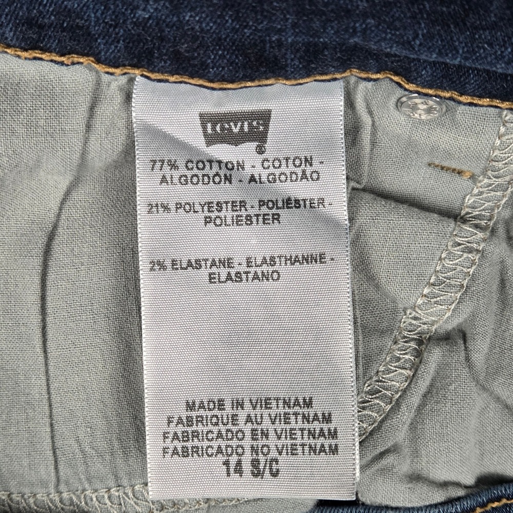 Levi Strauss Co Womens Bootcut Jeans Dark Wash Size 14 Short Medium - Picture 4 of 8